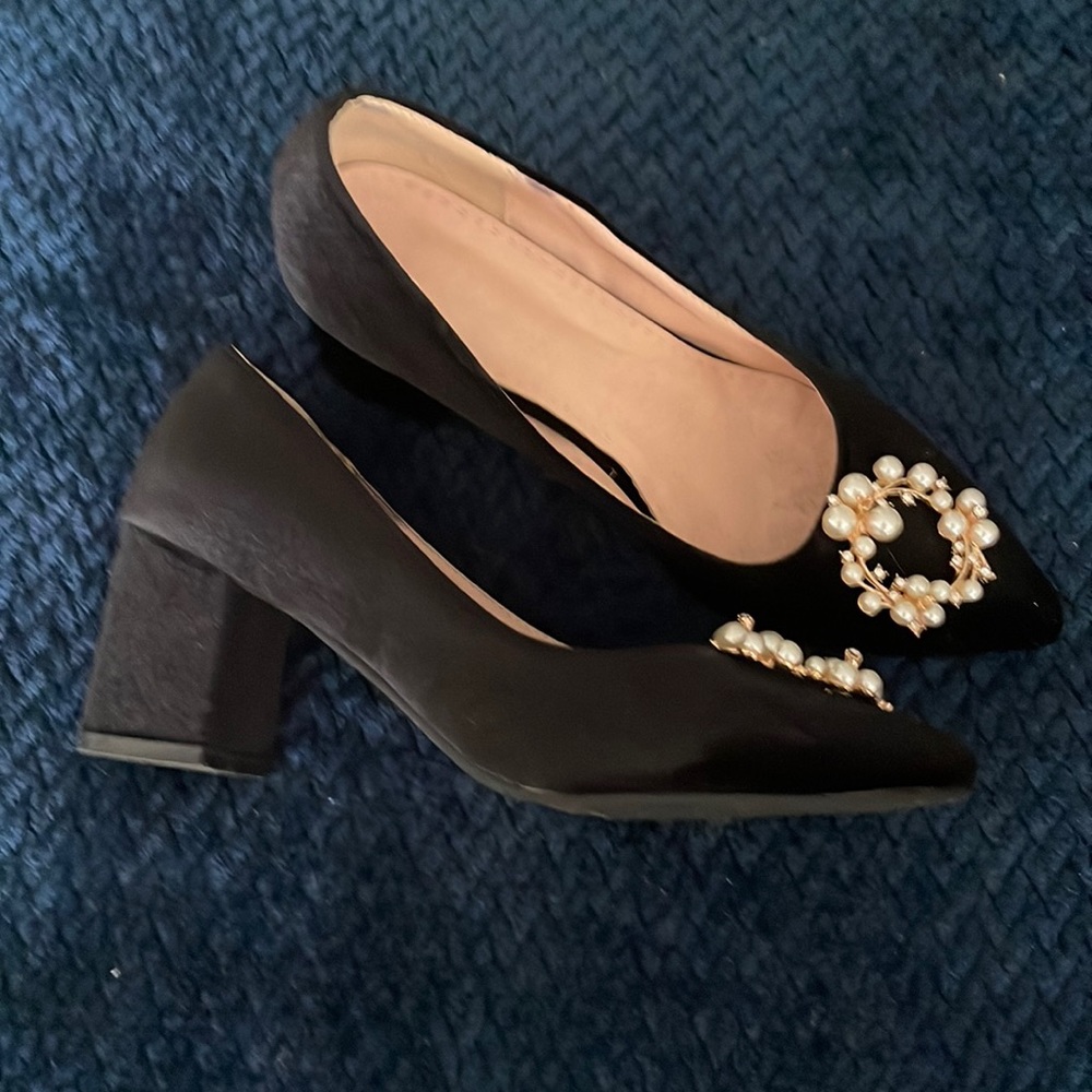 Velvet evening shoes